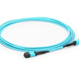 الكابل الجذعي متعدد الأنماط 12F MTP® 40G OM3 50/125 ميكرومتر، قطبية B بلينوم OFNP أنثى إلى أنثى