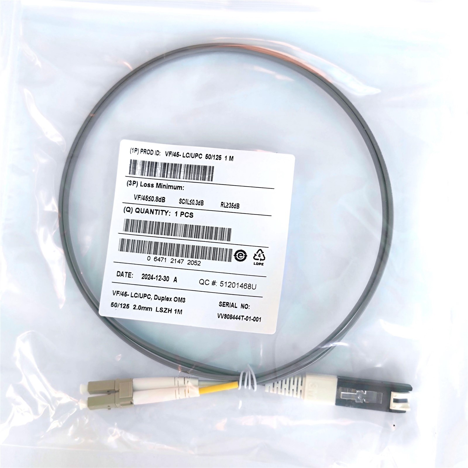 كوابل VF45-LC بألوان متعددة لتسهيل التوصيل