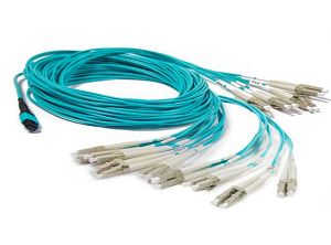 كابل بصري 24 نواة من نوع MTP-LC متعدد الأوضاع OM3