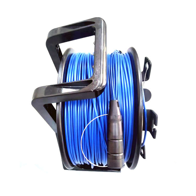 بكرة كابلات ليف بصري تكتيكية محمولة بـ 12 نواة - مقاومة للماء للاستخدام الخارجي